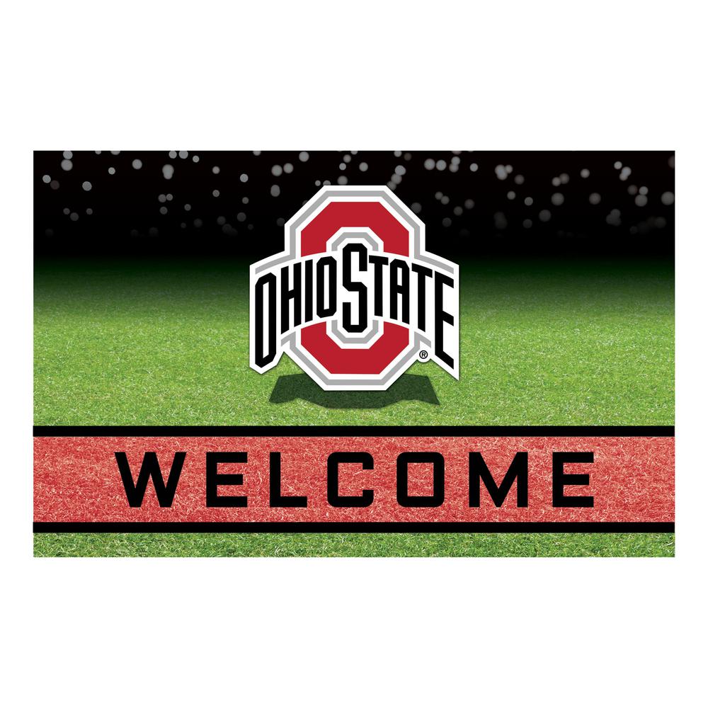 Fanmats Ohio State University 18 In X 30 In Rubber Door Mat