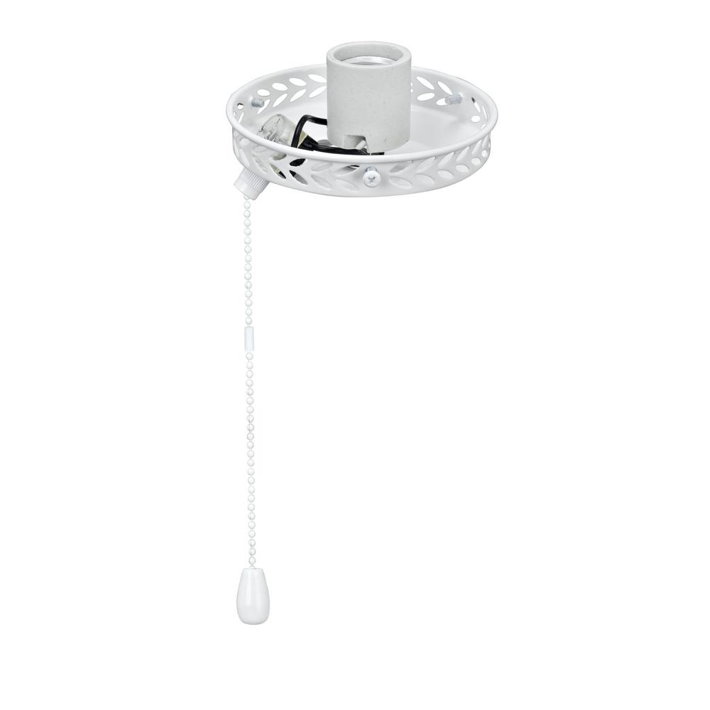 One Ceiling Fan Fitter Light Kit with Pull Chain 4 1//2 Diameter Brushed Nickel Aspen Creative 22001-11