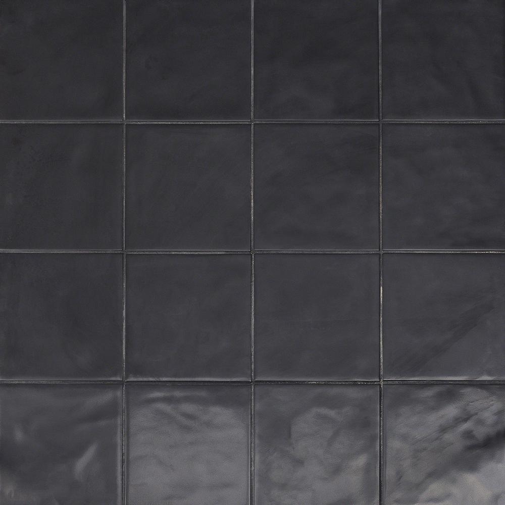 Ivy Hill Tile Oakland Black 6 In X 7mm Matte Porcelain Floor And Wall 44 Pieces 10 76 Sq Ft Box