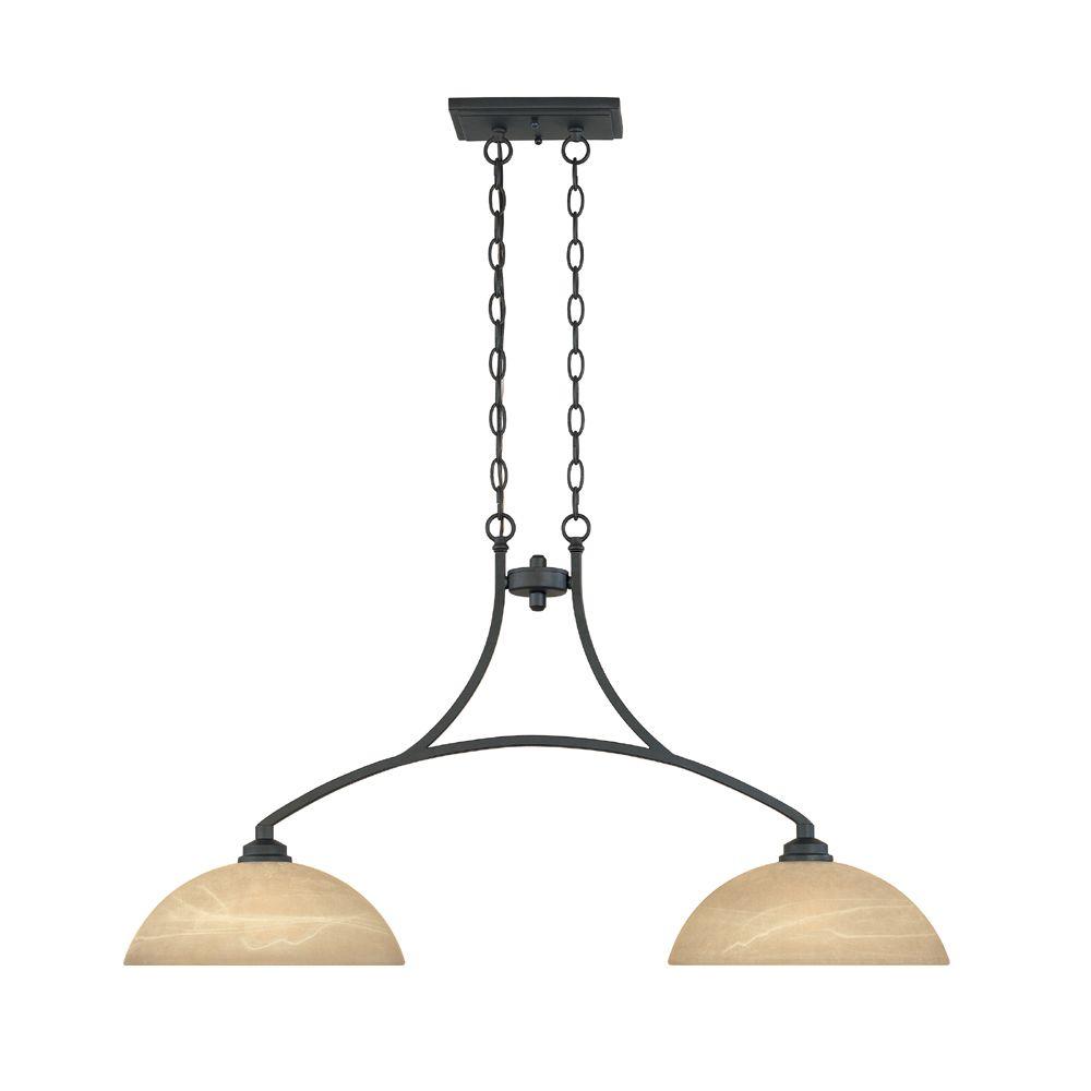 Hampton Bay Addison 3Light Oil Rubbed Bronze Kitchen Island Light with