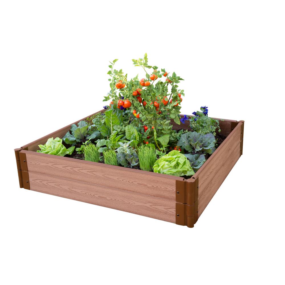 Frame It All Two Inch Series 4 Ft X 11 In Classic Sienna - Frame It All White Composite Raised Garden Bed Kit Frame It All Two Inch Series 4 Ft X 11 In Classic Sienna - Frame It All White Composite Raised Garden Bed Kit