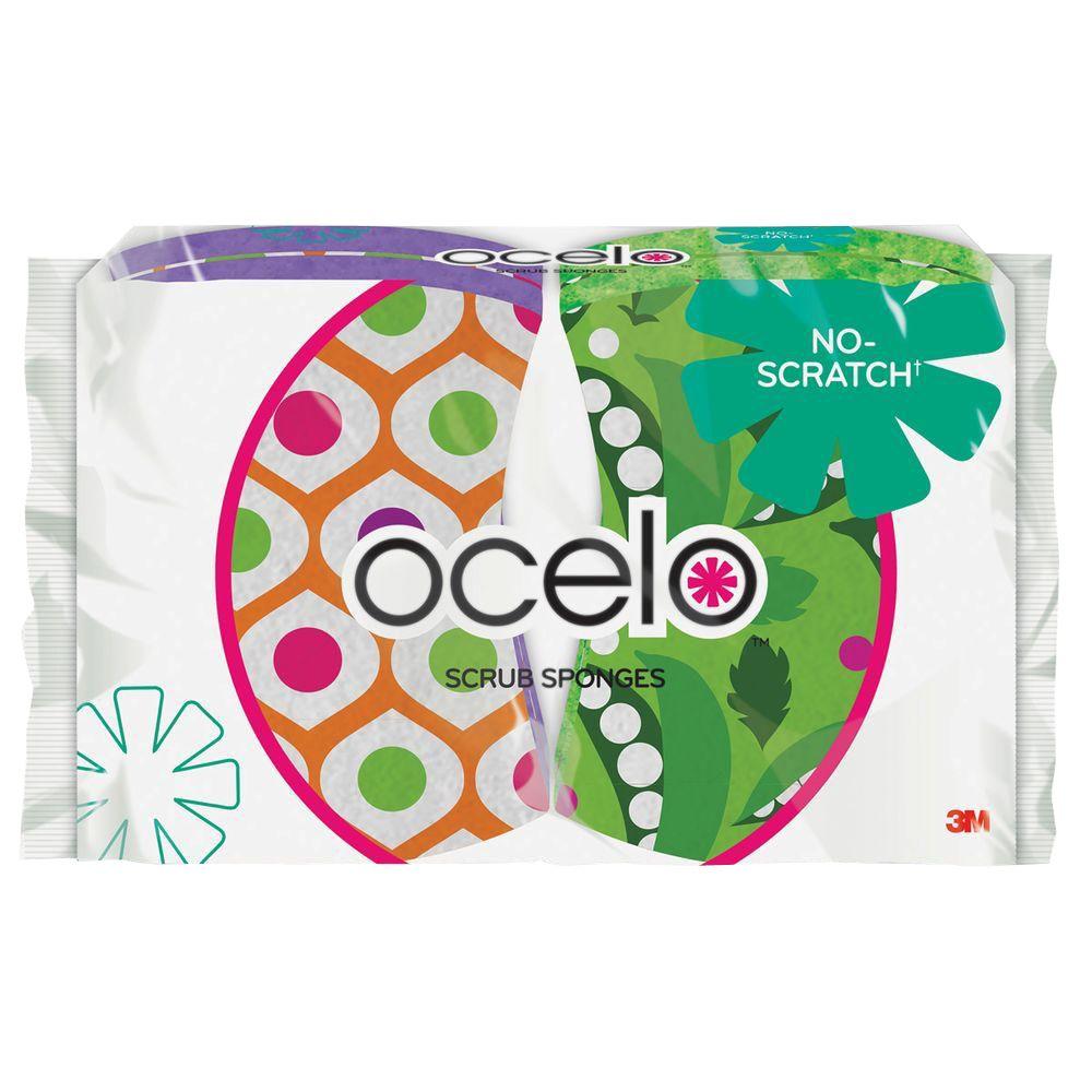 Ocelo Light Duty Scrub Sponge 4 Pack LD4 CC The Home Depot   Ocelo Sponges Scouring Pads Ld4 Cc 64 1000 