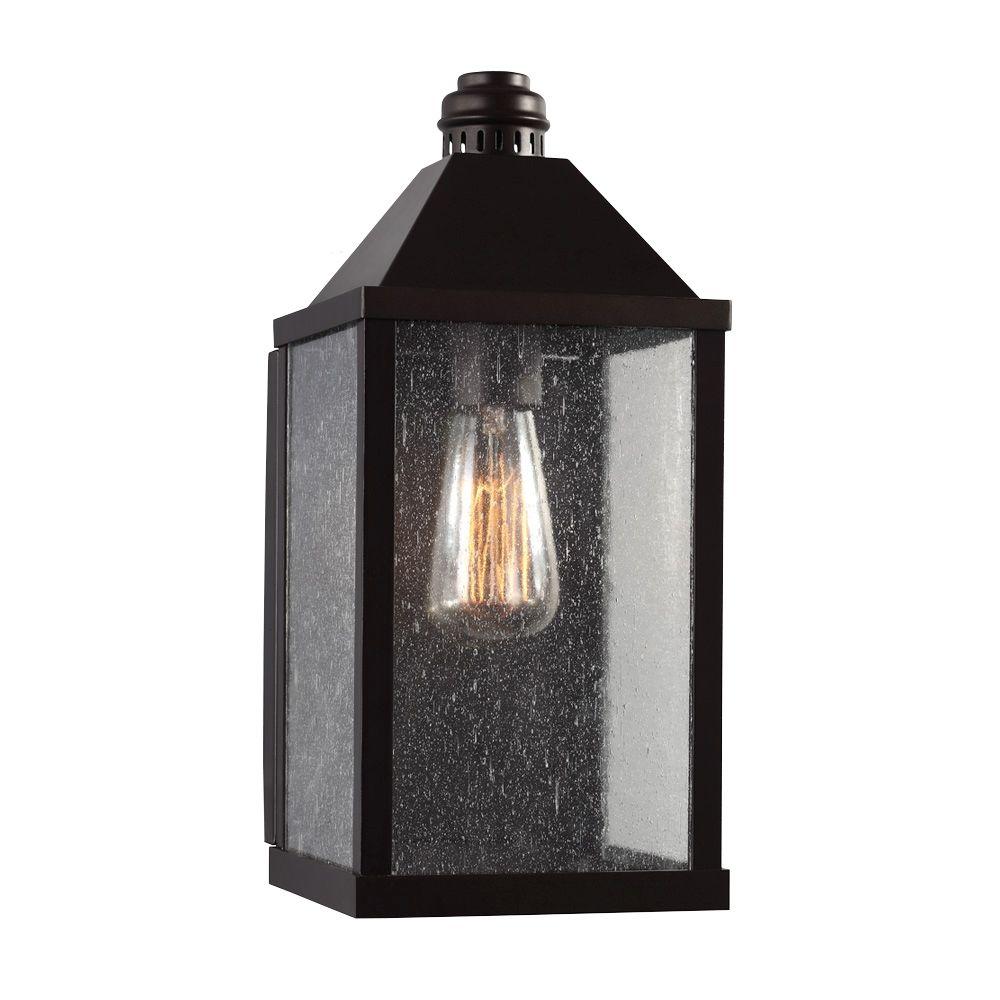 Wood Outdoor Wall Mounted Lighting The Home Depot Lumiere 1 Light Oil Rubbed Bronze Outdoor Wall Mount Sconce