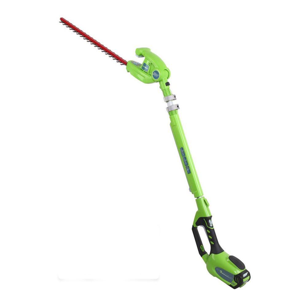 Greenworks G-MAX 20 inch 40-Volt Electric Cordless Extended Reach Hedge Trimmer... by Greenworks