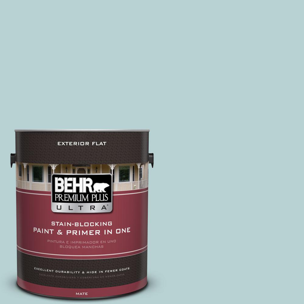 BEHR Premium Plus Ultra 1-gal. #S440-2 Malaysian Mist Flat Exterior ...