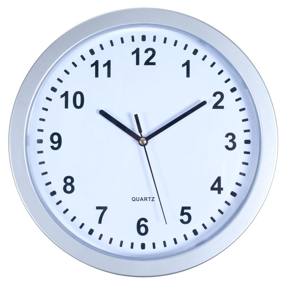 Stalwart 0.8 cu. ft. Wall Clock with Hidden Safe, Silver824985 The