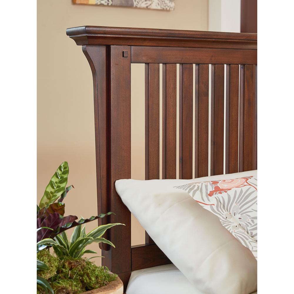 Osp Home Furnishings Modern Mission Oak Queen Headboard In Vintage Bp 4201r 201k The Home Depot