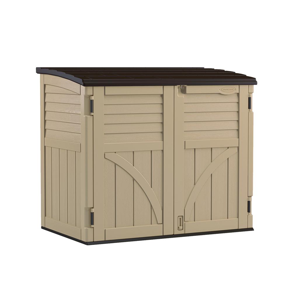Resin Horizontal Storage Shed Bms3400, Home Depot Outdoor Storage Shed