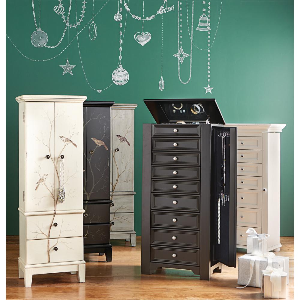  Home  Decorators  Collection  Chirp  Black Jewelry  Armoire  