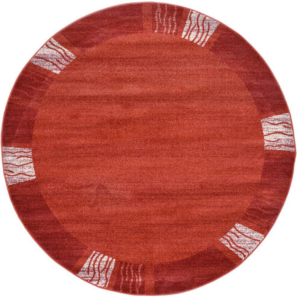 Unique Loom Del Mar Rust Red 6 X Round Rug 3120438 The Home Depot Unique Loom Del Mar Rust Red 6 X Round Rug