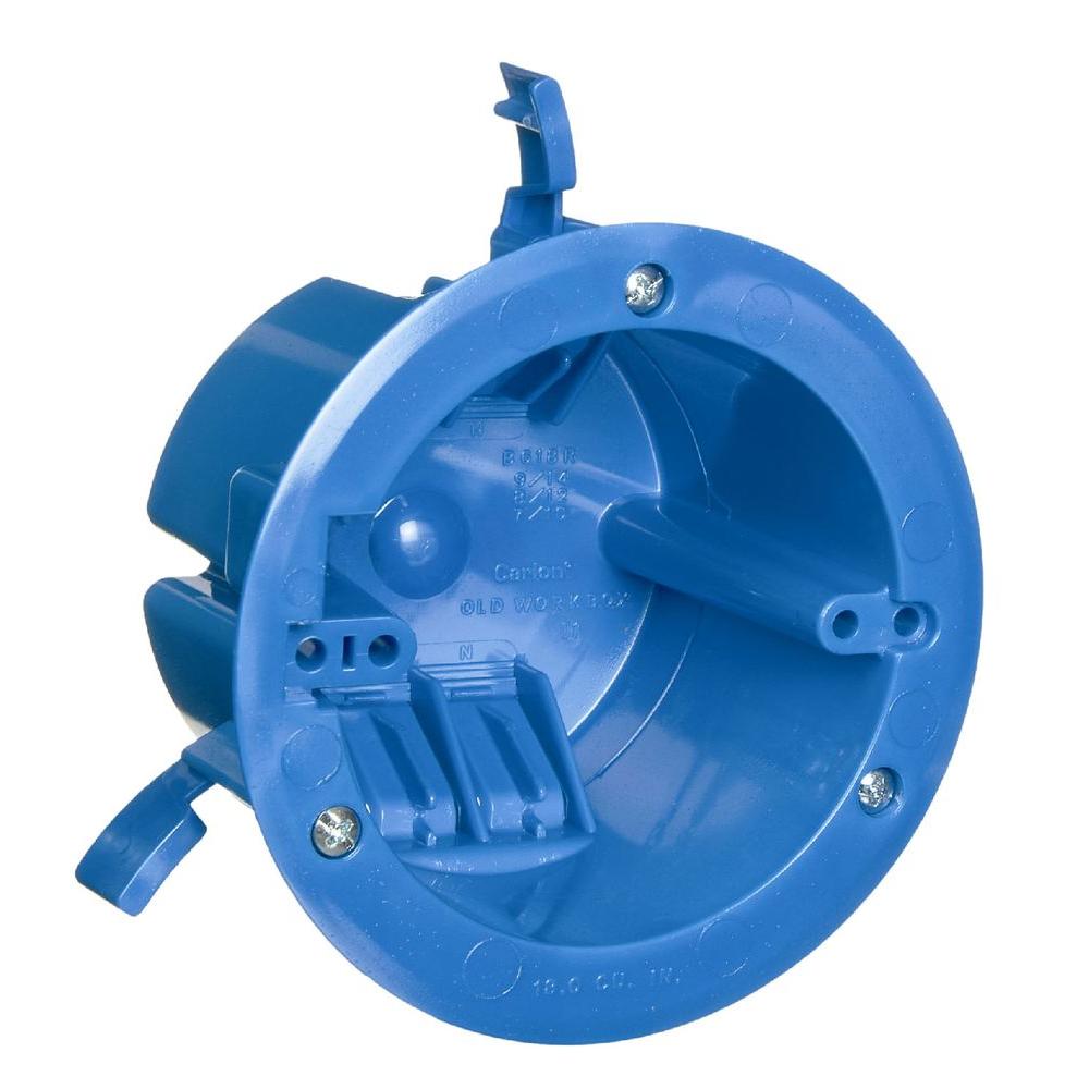 Carlon 1 Gang 18 Cu In Round Old Work Electrical Box B618rr The Home Depot - How To Replace Ceiling Junction Box Carlon 1 Gang 18 Cu In Round Old Work Electrical Box B618rr The Home Depot - How To Replace Ceiling Junction Box