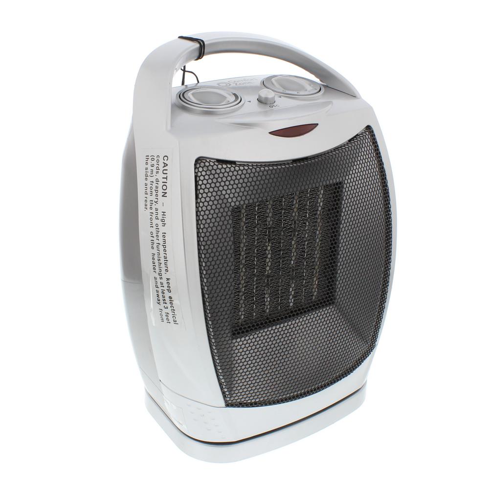 Comfort Zone 1 500 Watt Oscillating Portable Ceramic Space Heater