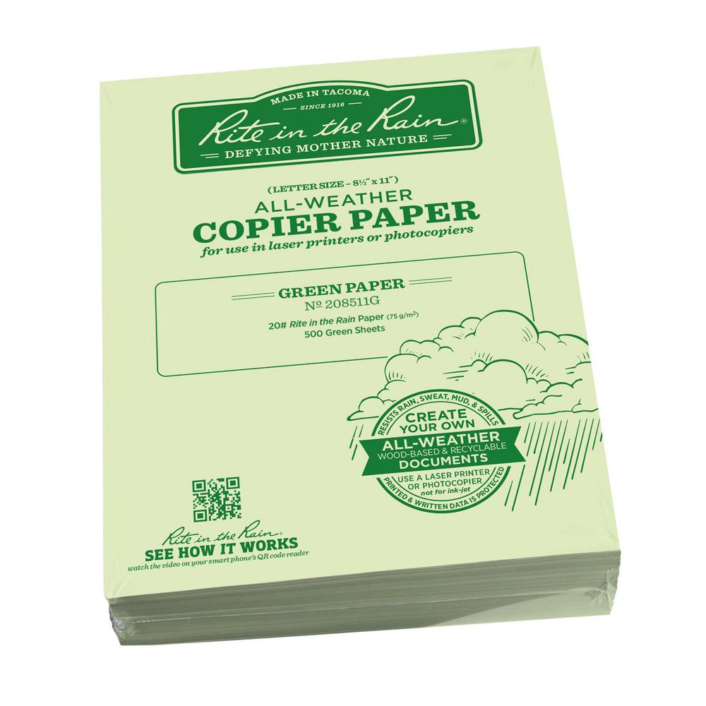 green printer paper