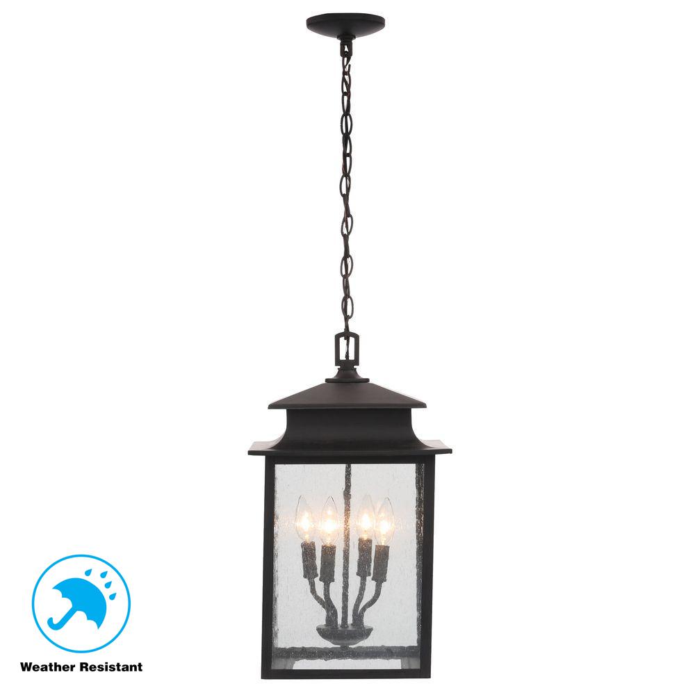 Large Outdoor Pendant Lights Hanging The Home Depot Sutton Collection 4 Light Rust Outdoor Hanging Lantern