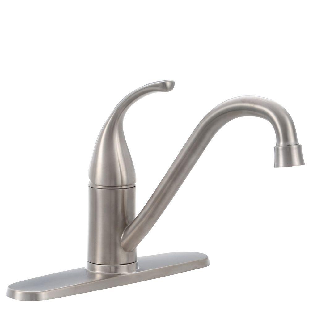 Glacier Bay Builders SingleHandle Standard Kitchen Faucet in Stainless