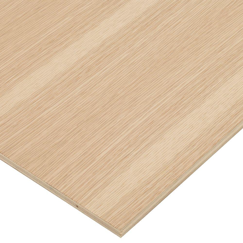 Columbia Forest Products 1/2 in. x 4 ft. x 4 ft. PureBond White Oak ...