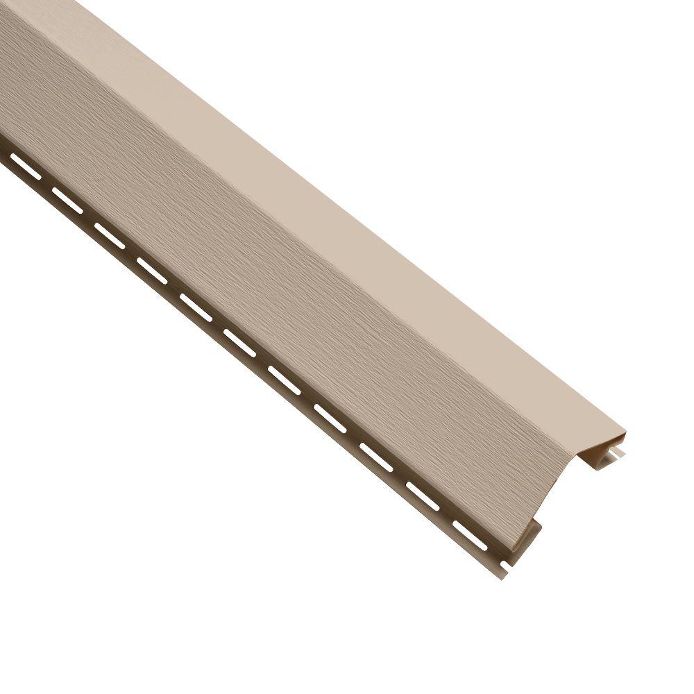 Cellwood Evolutions Double 5 in. x 24 in. Vinyl Siding Sample in Almond