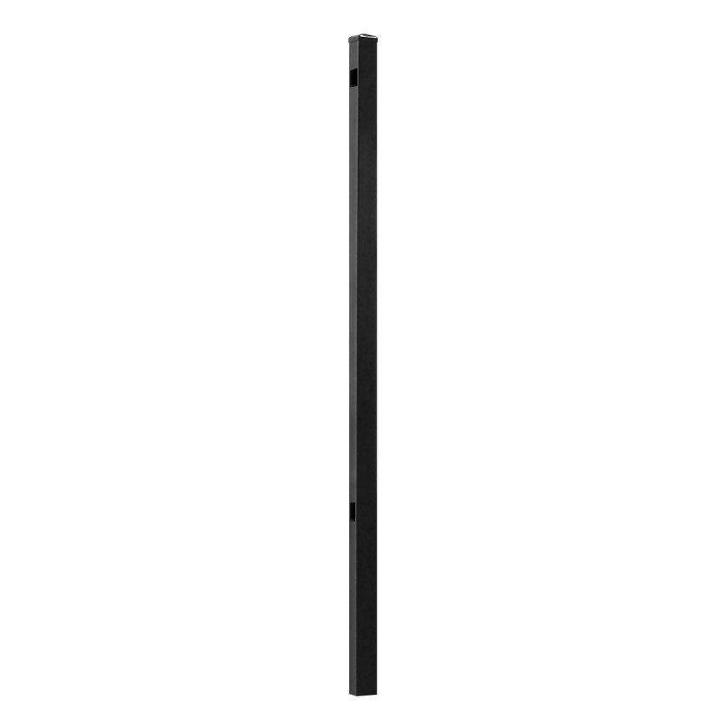 TuffBilt 2 in. x 2 in. x 57/8 ft. Black HeavyDuty Aluminum Fence Gate Post73008713 The Home
