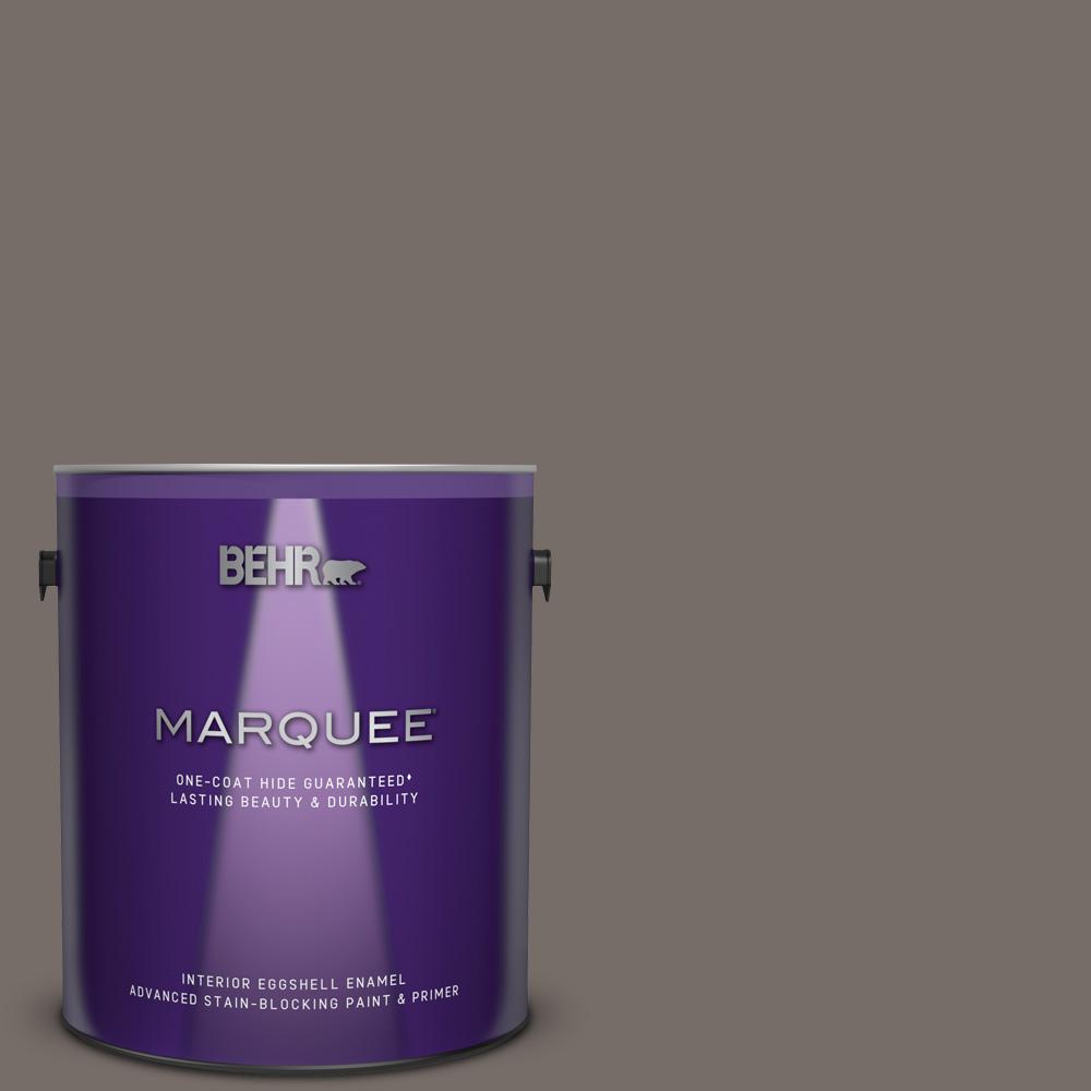 Behr Marquee 1 Gal Bnc 37 Gray Owl Eggshell Enamel Interior Paint And Primer In One