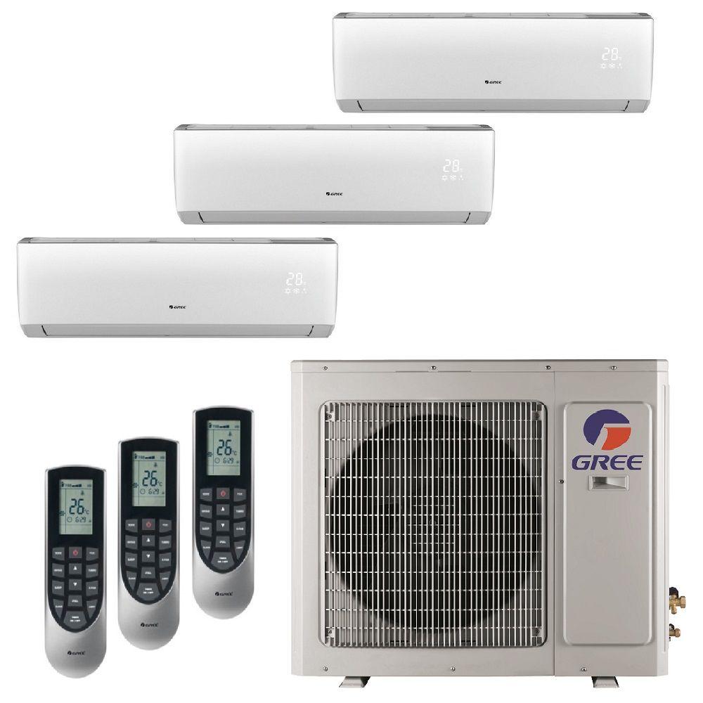 Triple Zone Ductless Mini Splits Heating Venting Cooling Multi 21 Zone 26000 Btu Ductless Mini Split