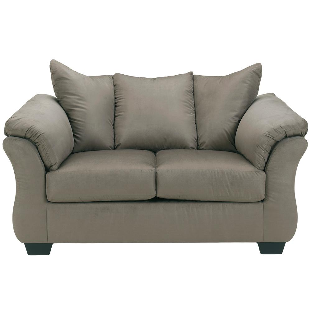 Signature Design By Ashley Darcy Cobblestone Fabric Loveseat