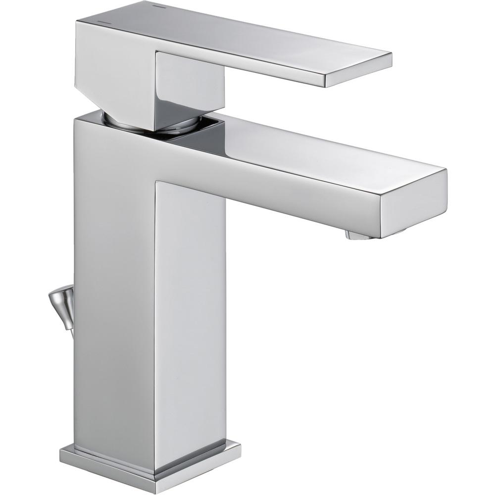 Delta Modern Single Hole Single Handle Bathroom Faucet In Chrome