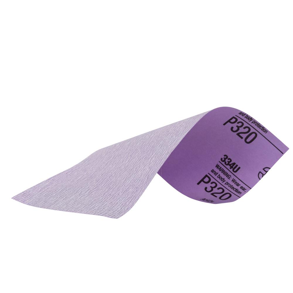 3M Performance 3 2/3 inch x 9 inch 320 Grit Sandpaper (5-Pack) (Case of 18) by 3M