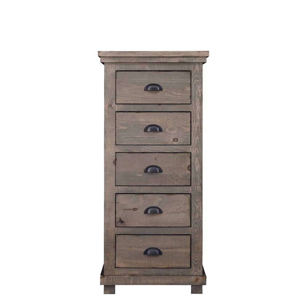 Progressive Furniture Willow 5 Drawer Weathered Gray Lingerie Chest Of Drawers P635 13 The Home Depot