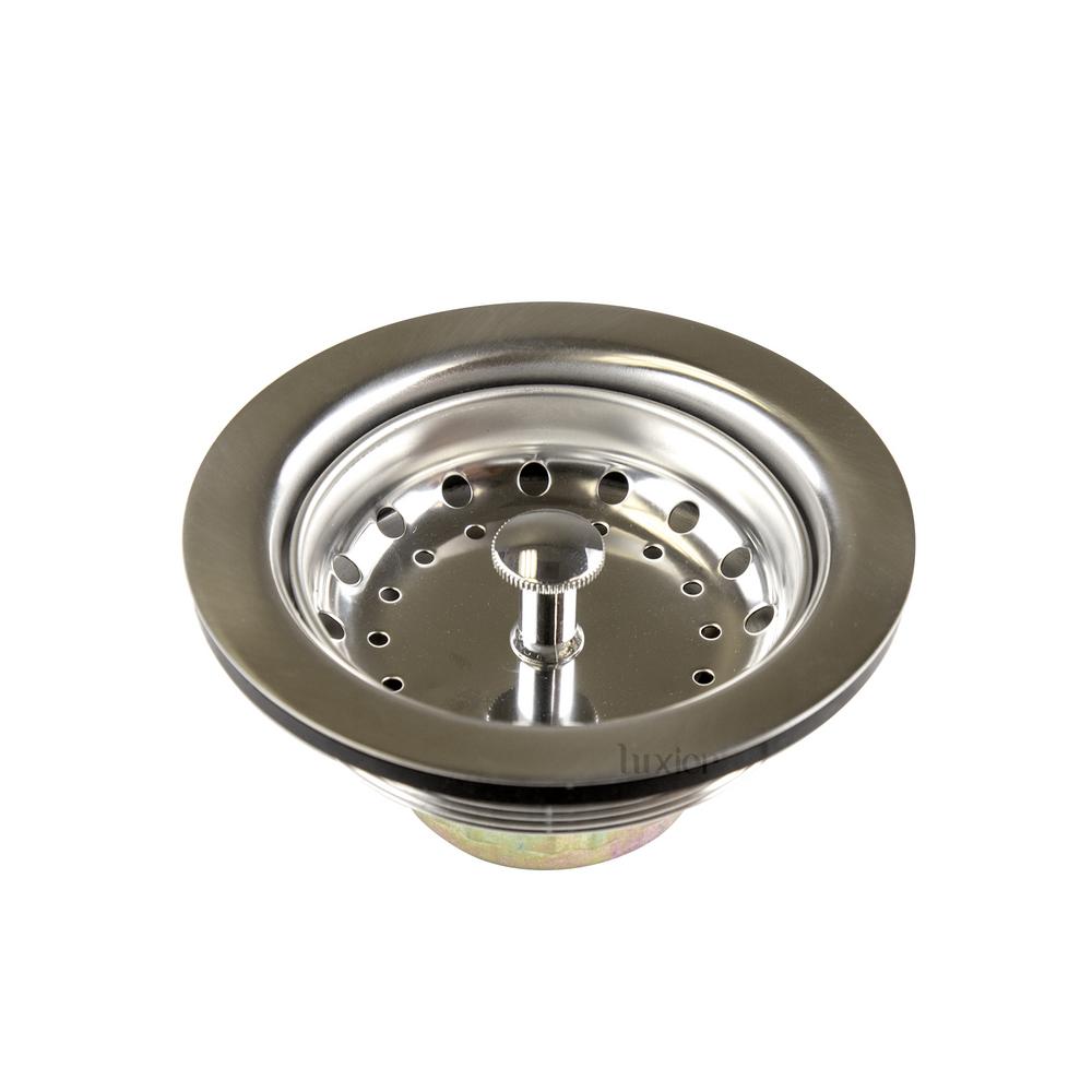 Luxier 3 1 2 In Drop In Kitchen Bar Sink Basket Strainer Stainless Steel