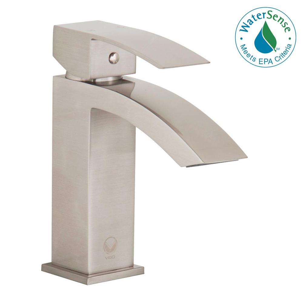 Vigo Single Hole 1 Handle Bathroom Faucet In Brushed Nickel Vigo Single Hole 1 Handle Bathroom Faucet In Brushed Nickel