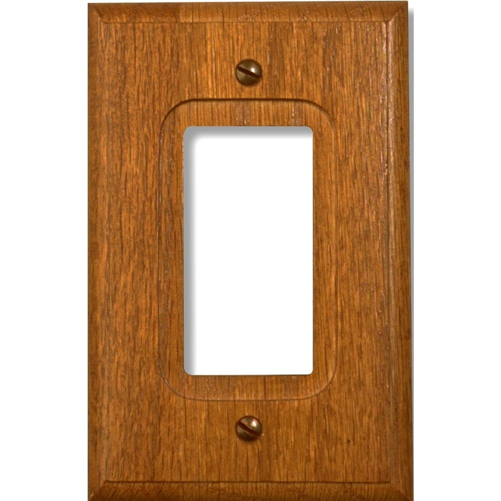 Amerelle 1 Decora Wall Plate - Red Oak-4008R - The Home Depot