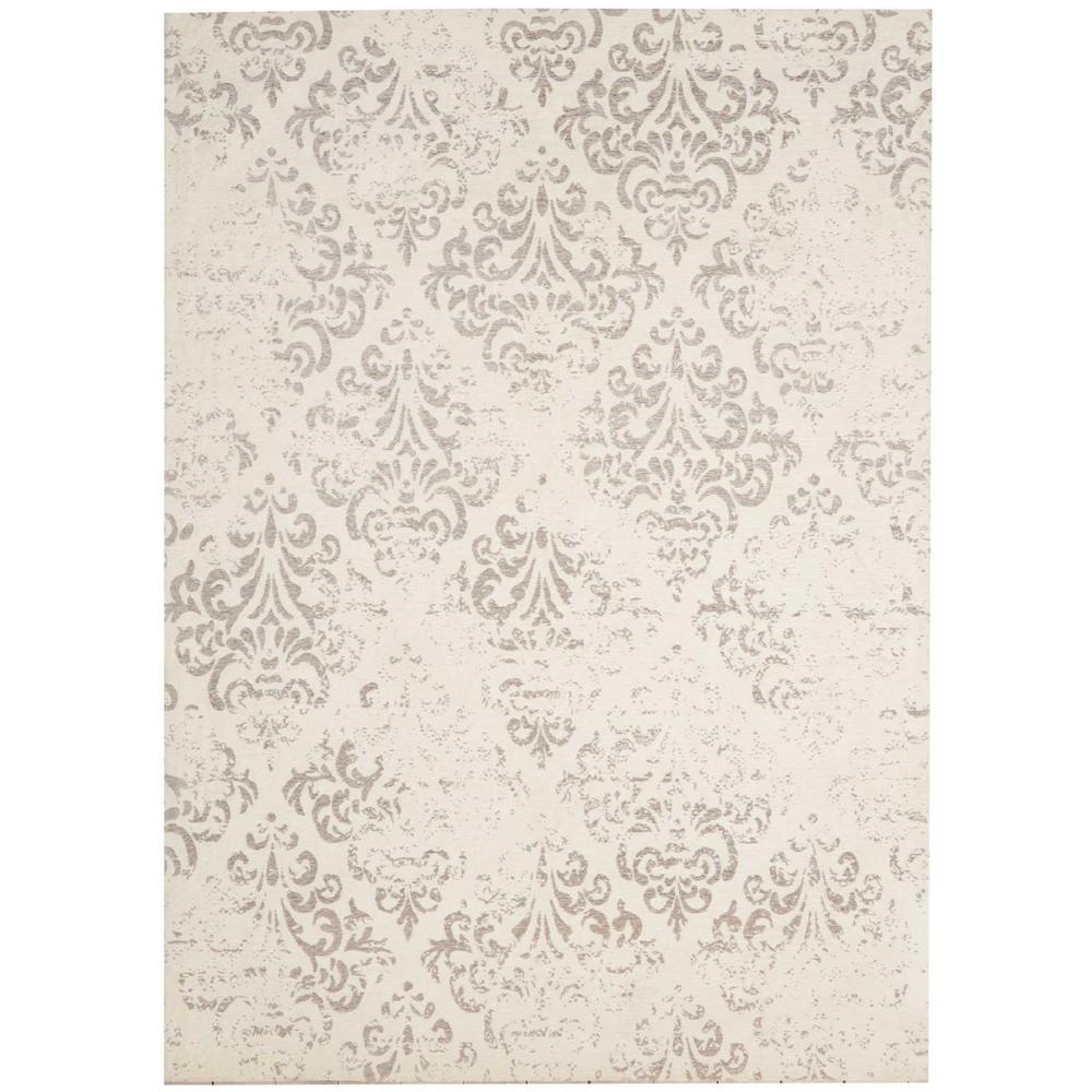 Concord Global Trading Lara Soft Damask Ivory 7 ft. 10 in. x 10 ft. 6