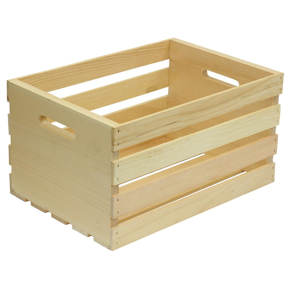 Crates and Pallet 18 in. x 12.5 in. x 9.5 in. Large Wood Crate