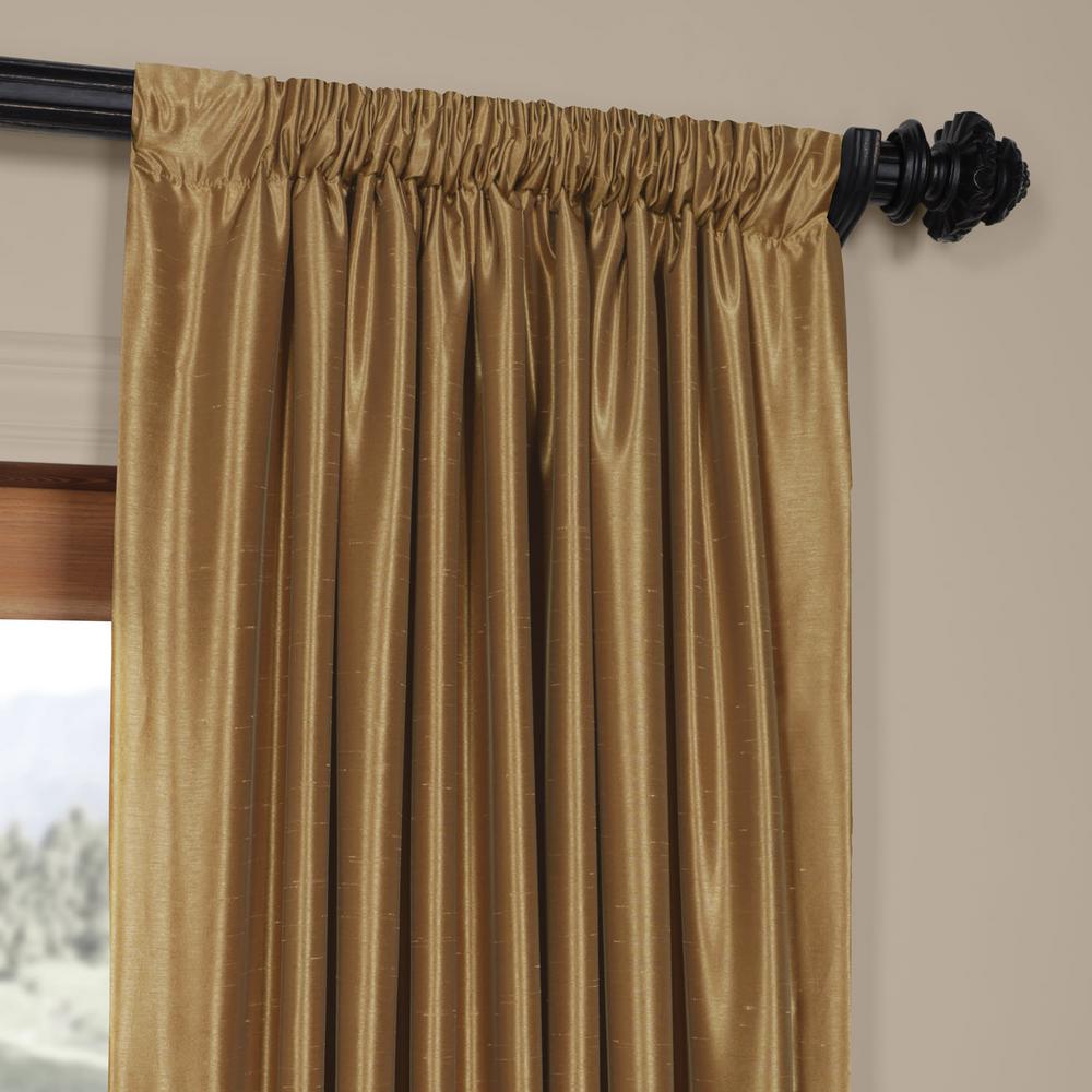 Exclusive Fabrics Furnishings Semi Opaque Flax Gold Vintage