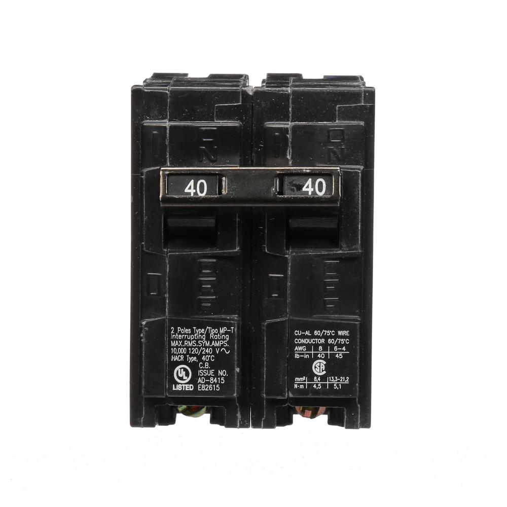 Murray Circuit Breakers Distribution The Home Depot 40 Amp Double Pole Type Mp Circuit Breaker