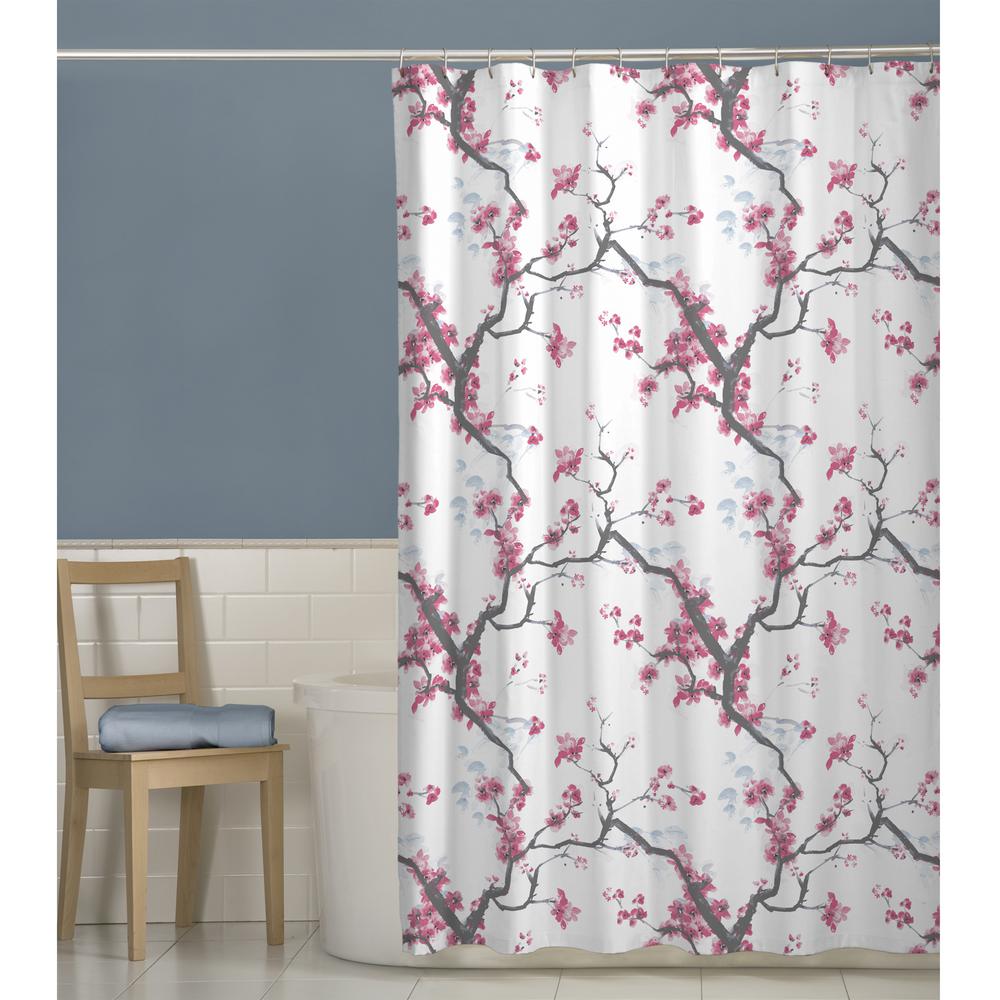 burgundy and grey shower curtain