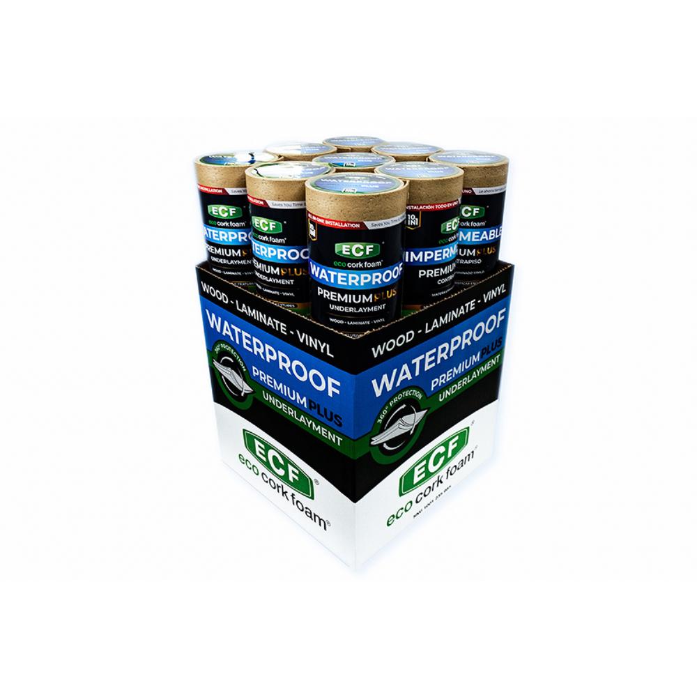 Eco Cork Foam 675 sq. ft. 3 ft. x 25 ft. x 0.126 in. Laminate and