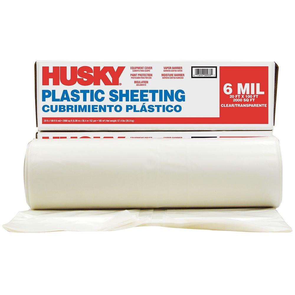 HDX 10 ft. x 25 ft. Clear 3.5 mil Plastic Sheeting