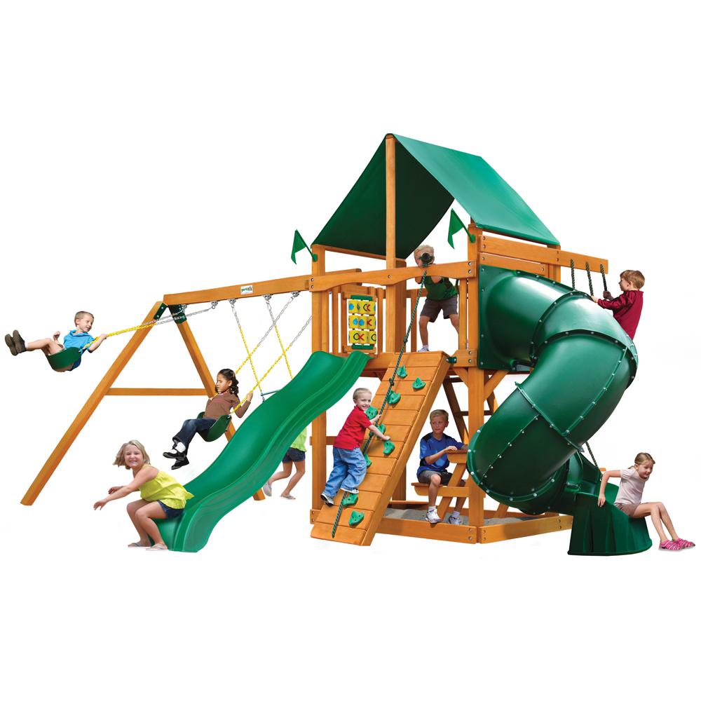 2 swing and slide set