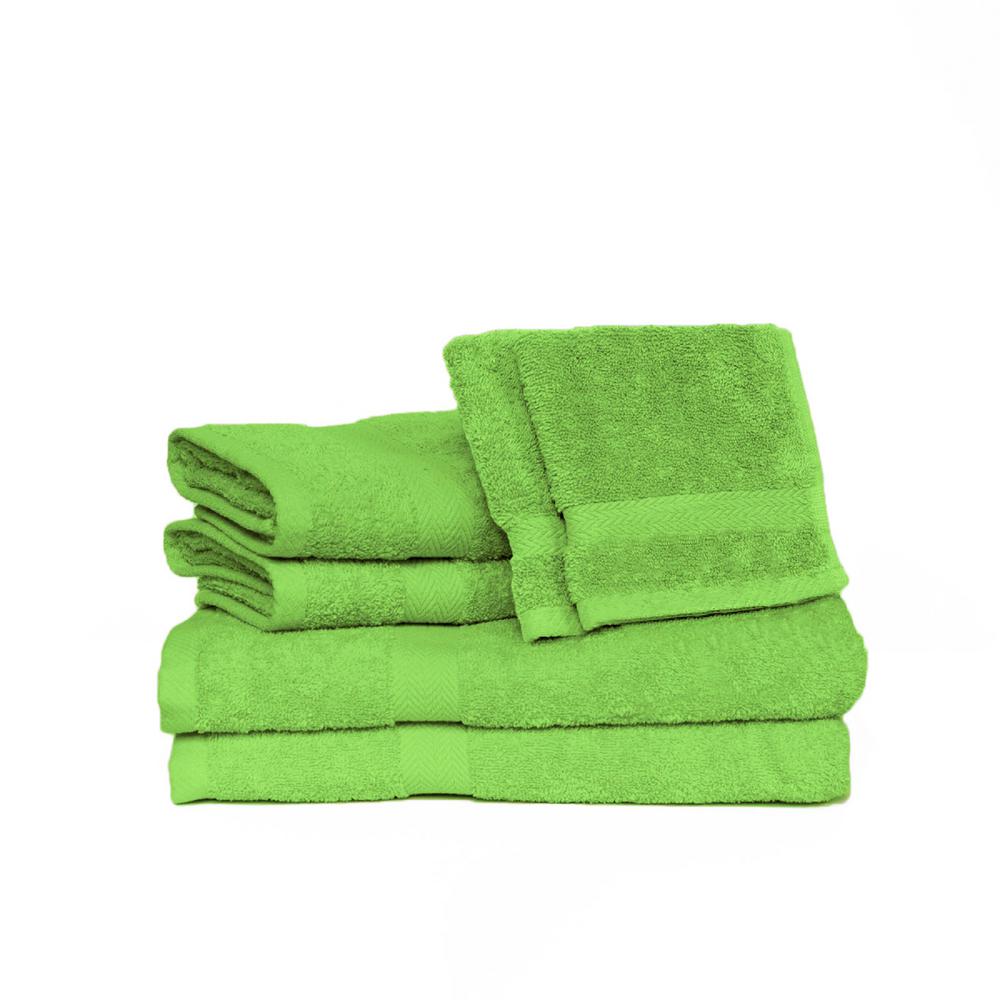 lime green bathroom towels