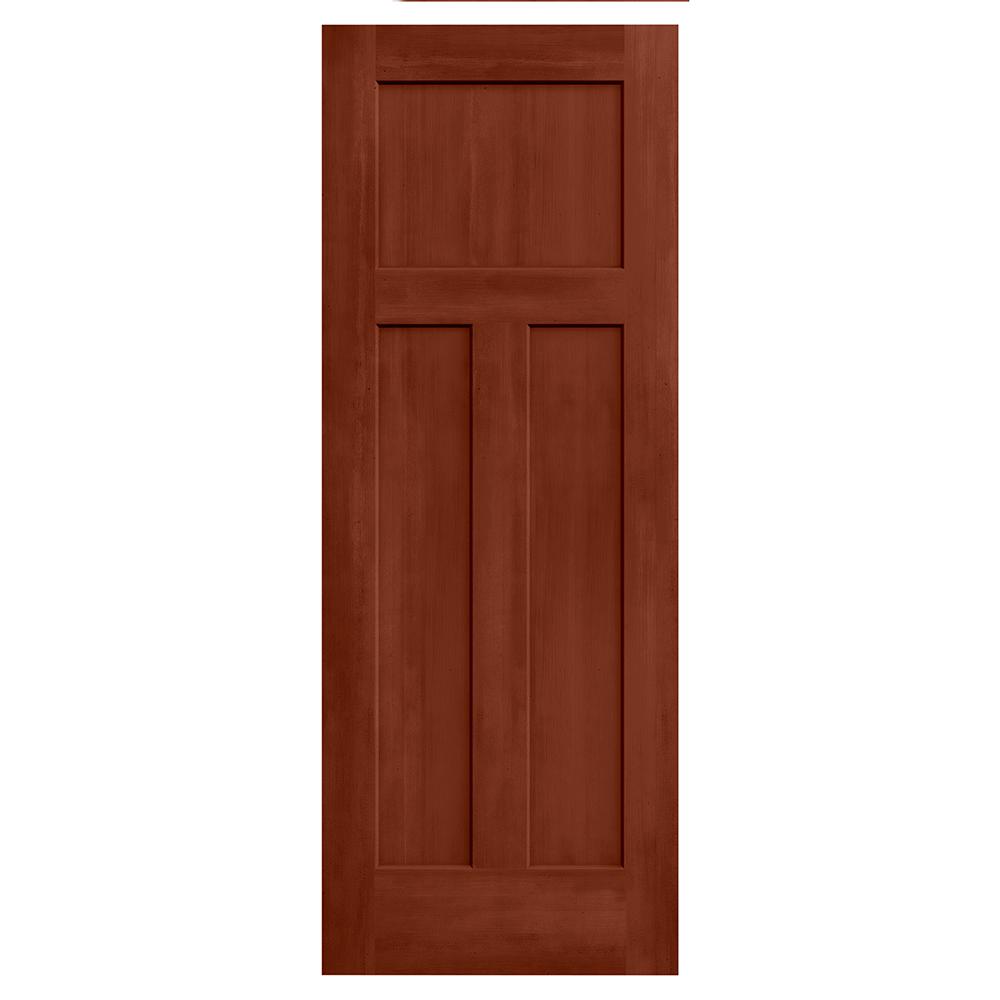 JELD-WEN 32 In. X 80 In. Craftsman Amaretto Stain Molded Composite MDF ...