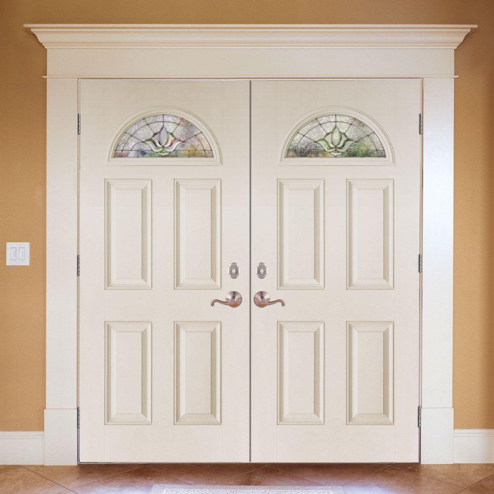Feather River Doors 74 In X 81 625 In Medina Zinc Fan Lite
