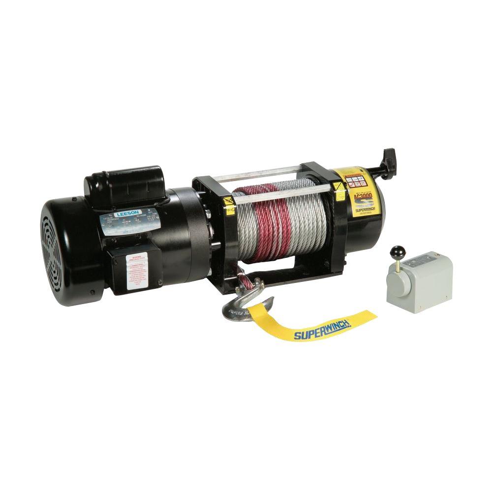 Superwinch AC3000 115Volt AC Industrial Winch with FreeSpooling