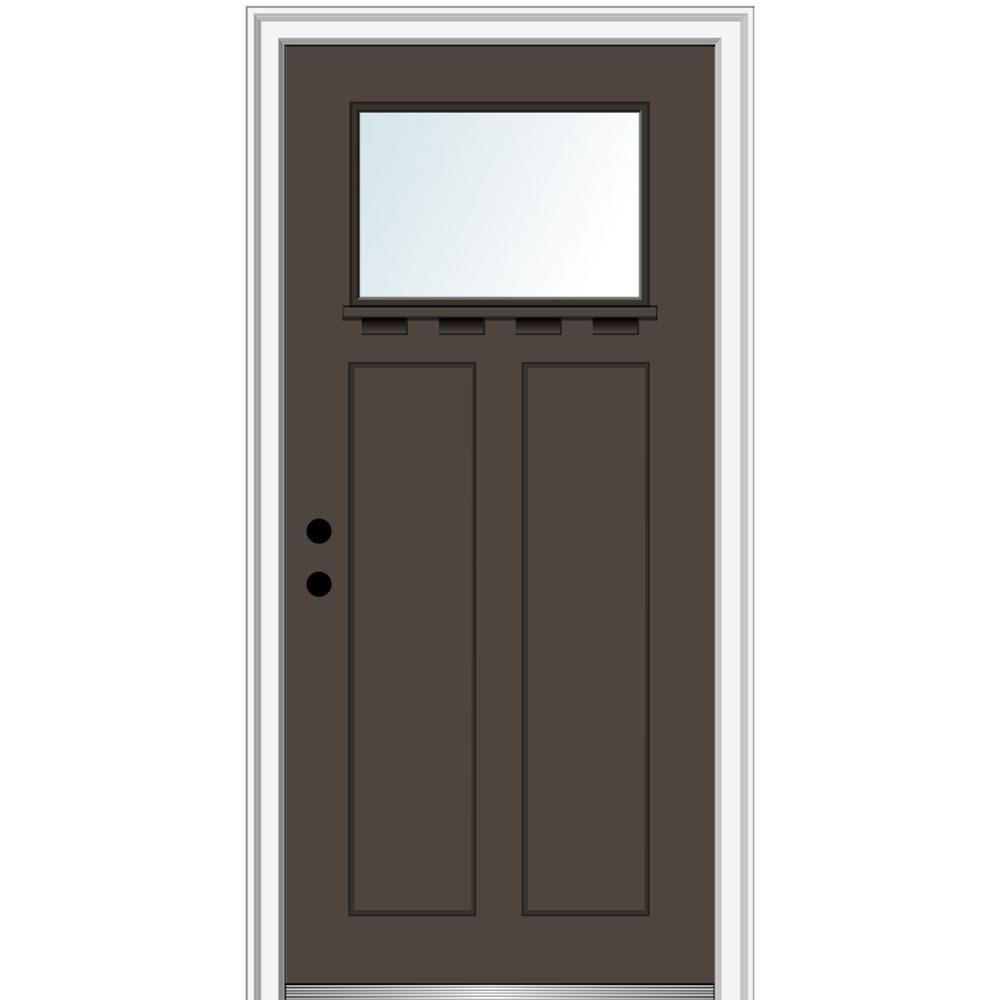 MMI Door 36 in. x 80 in. RightHand Inswing 1Lite Clear