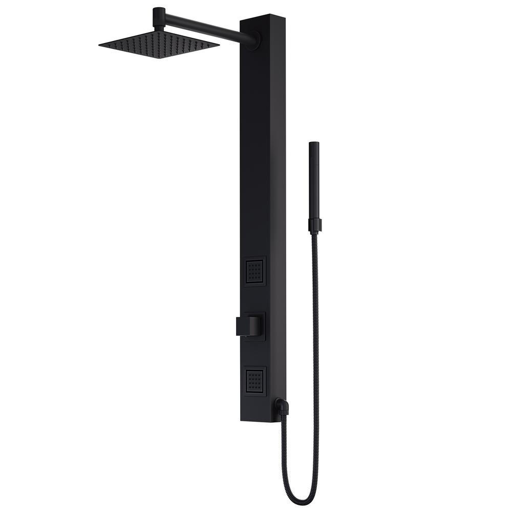VIGO Gardenia 39.375 in. 2Jet High Pressure Shower System with Fixed Rainhead and Handheld Dual