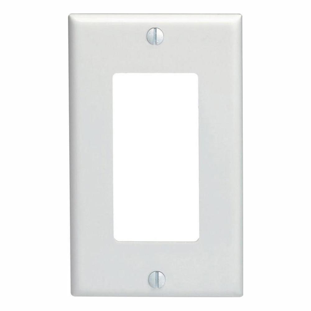 Photo 1 of 1-Gang White Decorator/Rocker Wall Plate (9-Pack)