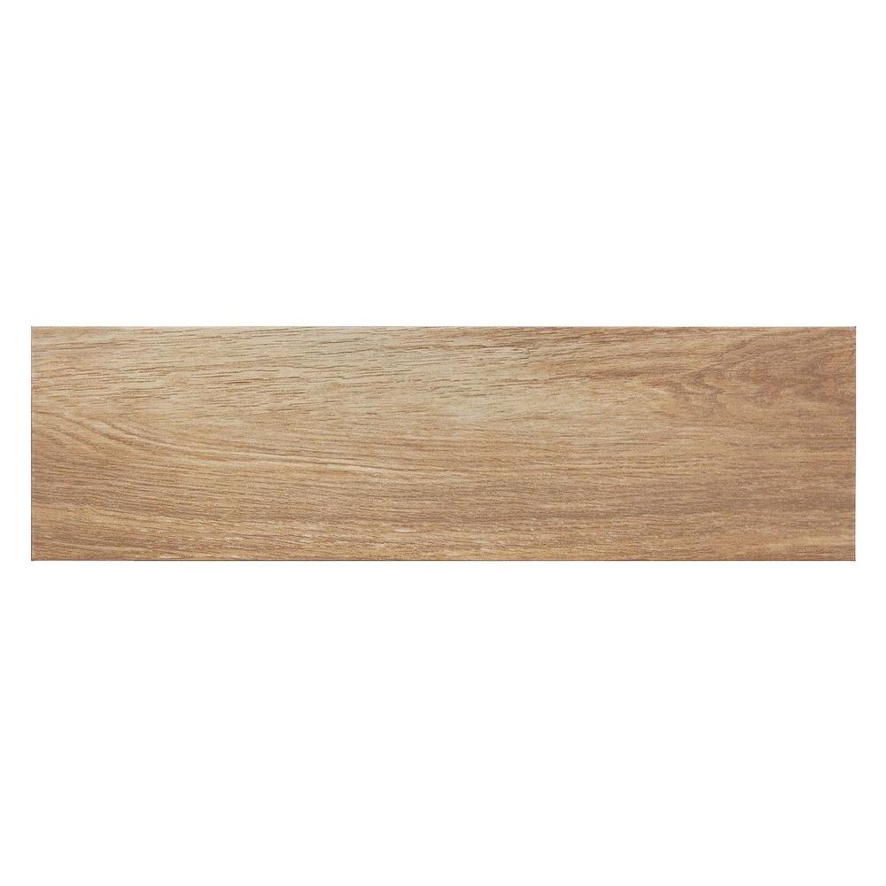 MONO SERRA Oak Brown 7 in. x 24 in. Porcelain Floor and Wall Tile (19. ...