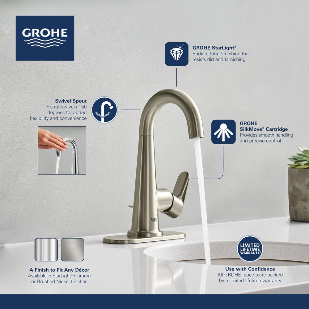 Grohe Veletto 4 In Centerset Single Handle Bathroom Faucet In