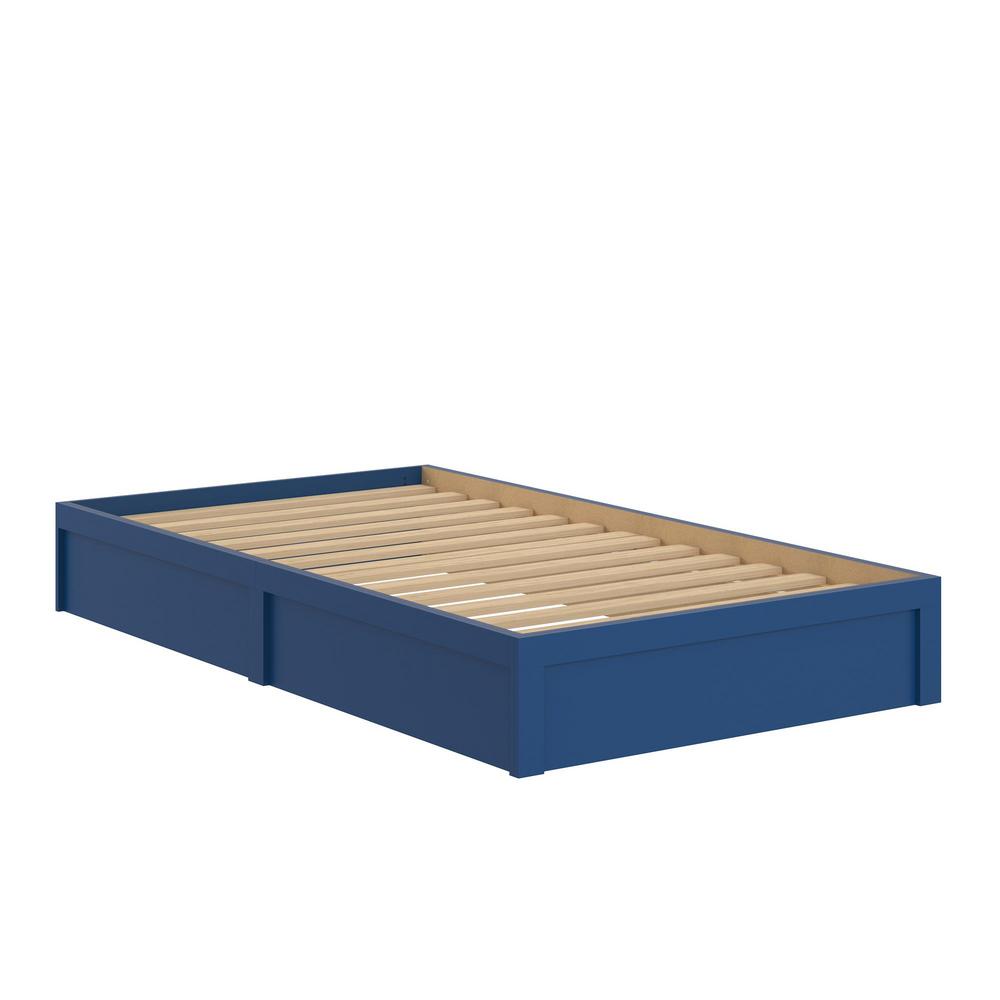 Ameriwood Arrowgate Platform Blue Twin Bed Frame Hd72397 The Home Ameriwood Arrowgate Platform Blue Twin Bed Frame