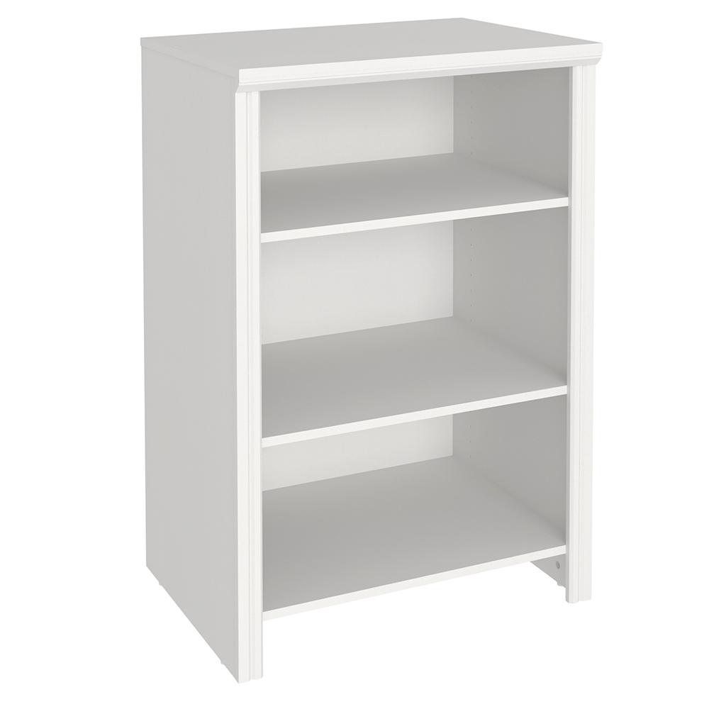 Closetmaid Impressions 19 66 In X 25 White Wood Deluxe 4 Shelf White Wood Deluxe 4 Shelf Organizer